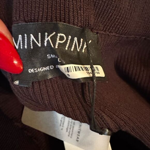 NWT MINKPINK SAMIRA RIB KNIT CULOTTE crop pants size Small - Picture 9 of 12
